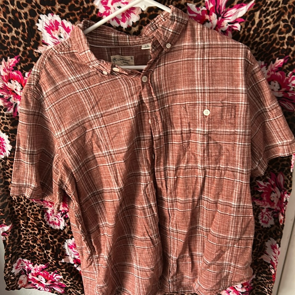 Brent orange washable linen vintage surf men’s shirt